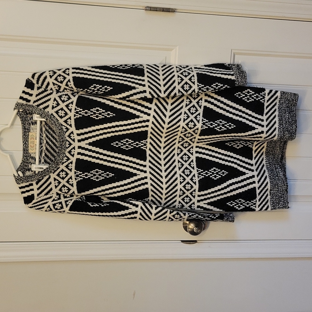 Black and White Sweater Dress
